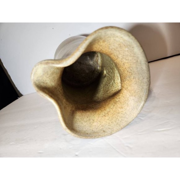 Stoneware Pottery Glazed Bull Motif Country Western Pitcher 9.5" - Picture 2 of 7